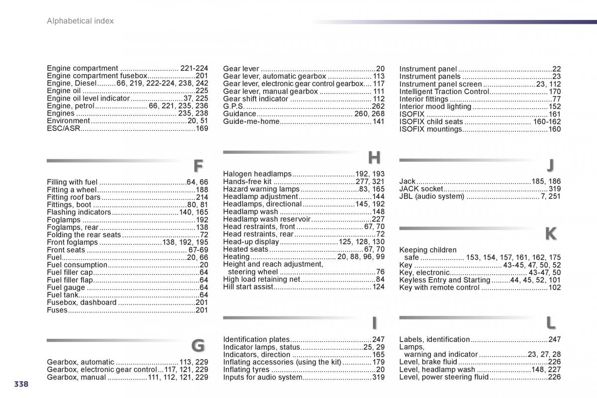 Peugeot 508 owners manual / page 340