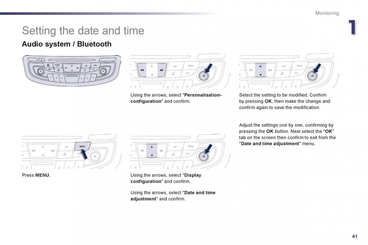 Peugeot 508 owners manual / page 43