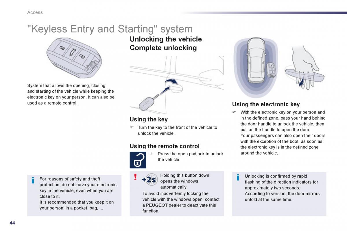 Peugeot 508 owners manual / page 46