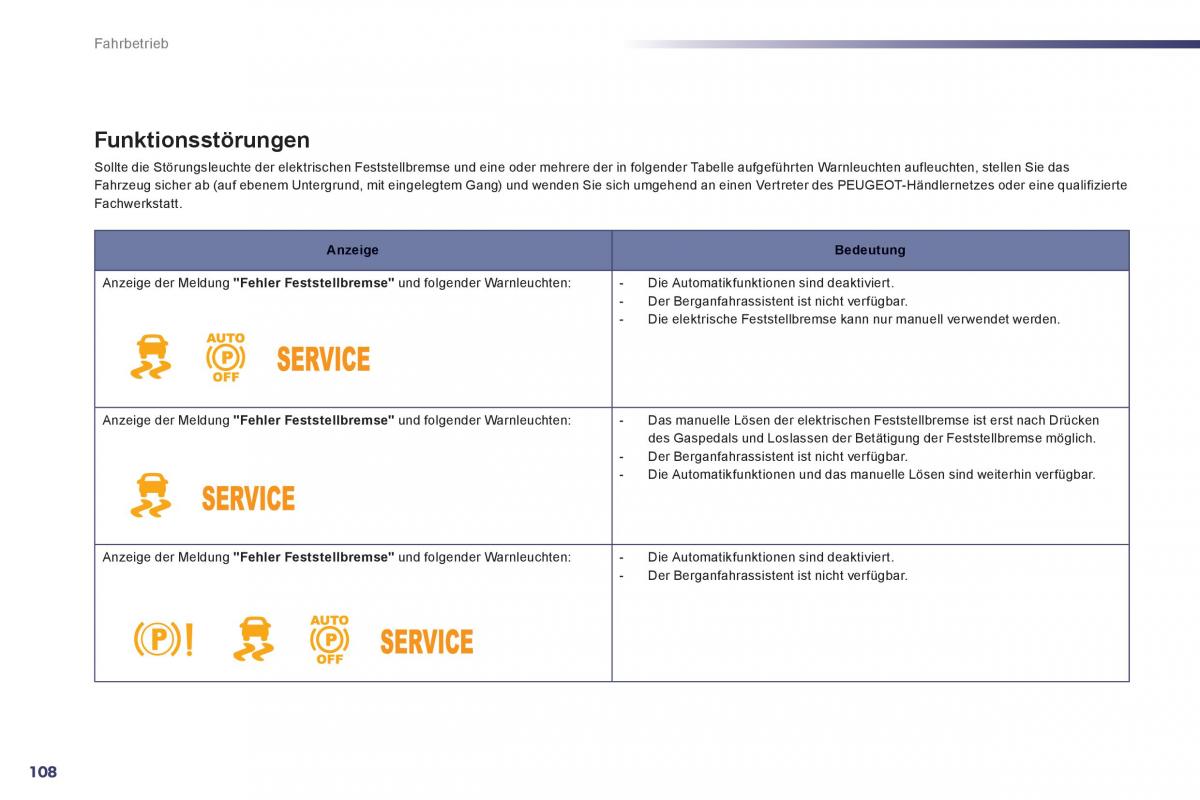 Peugeot 508 Handbuch / page 110