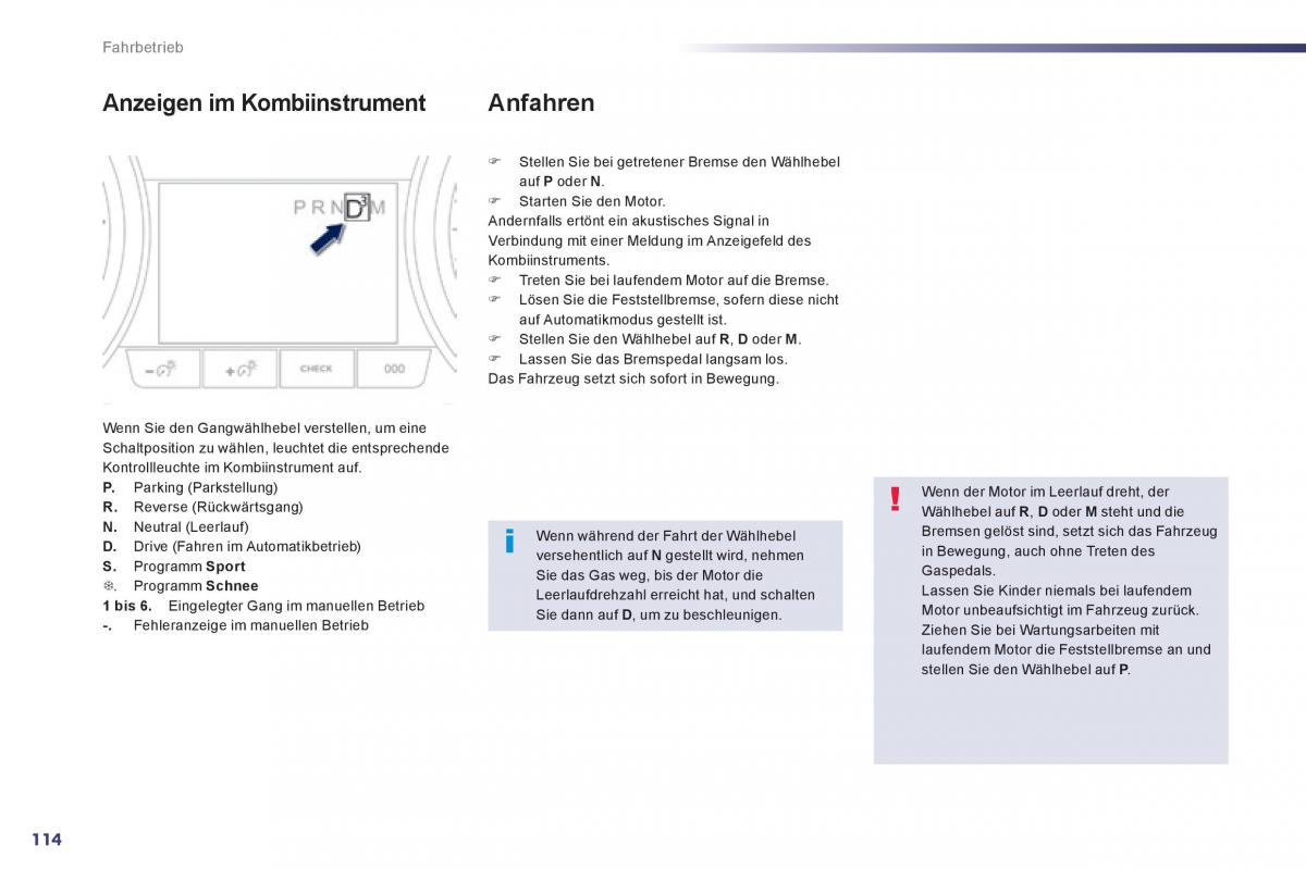 Peugeot 508 Handbuch / page 116