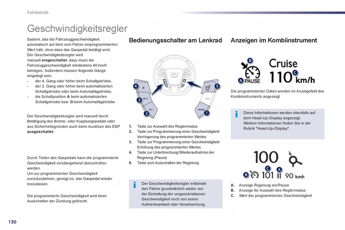 Peugeot 508 Handbuch / page 132