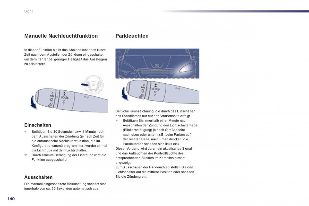 Peugeot 508 Handbuch / page 142