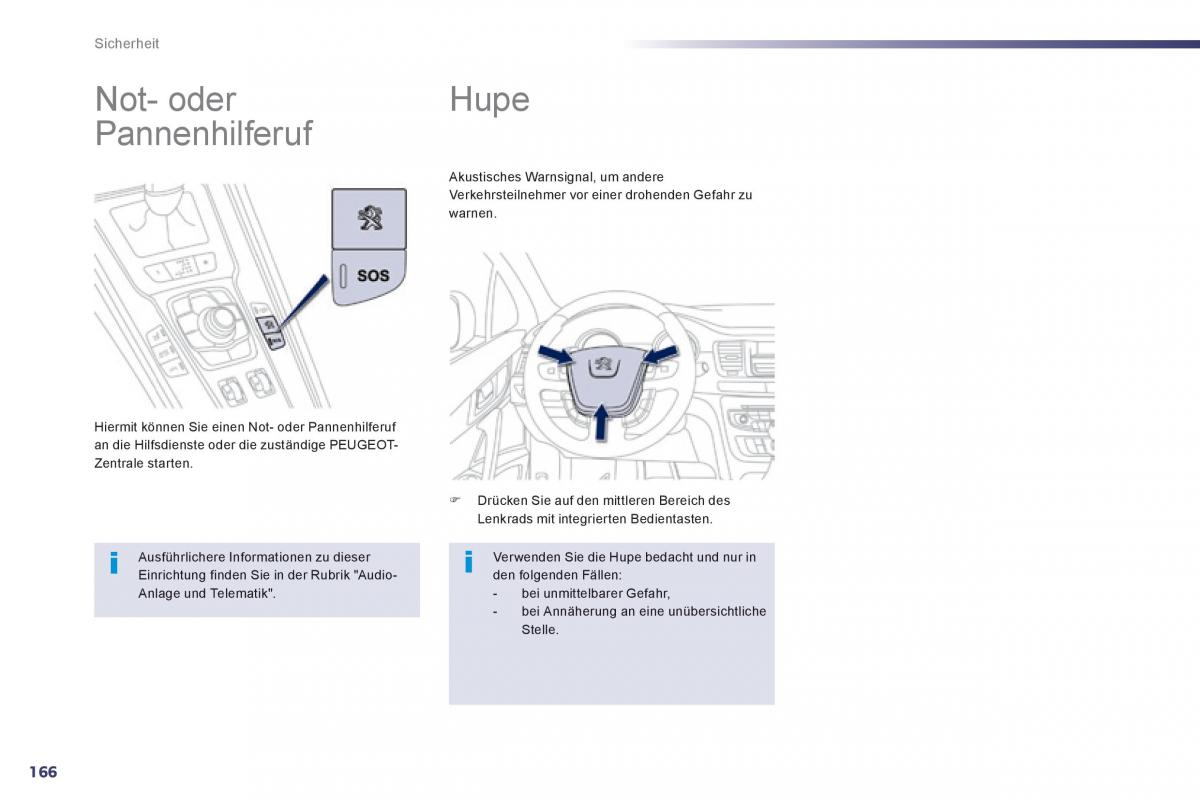 Peugeot 508 Handbuch / page 168