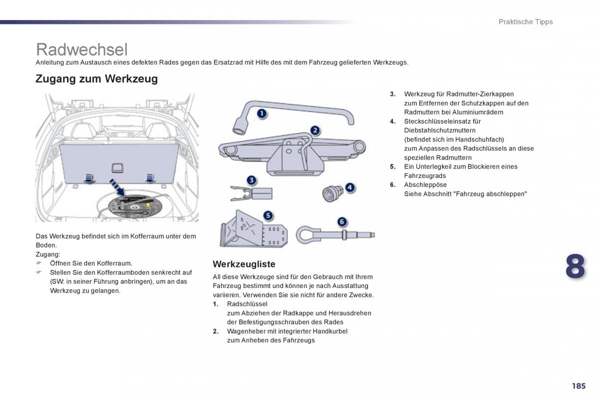 Peugeot 508 Handbuch / page 187