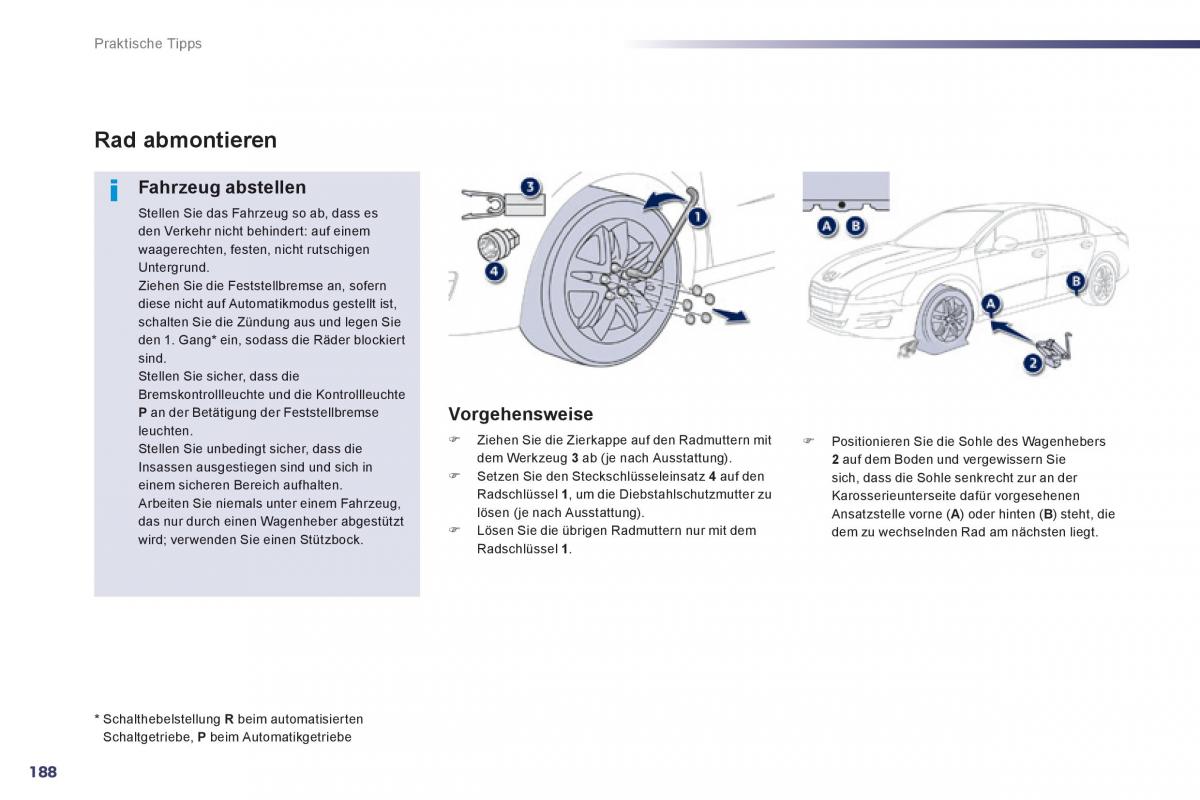 Peugeot 508 Handbuch / page 190