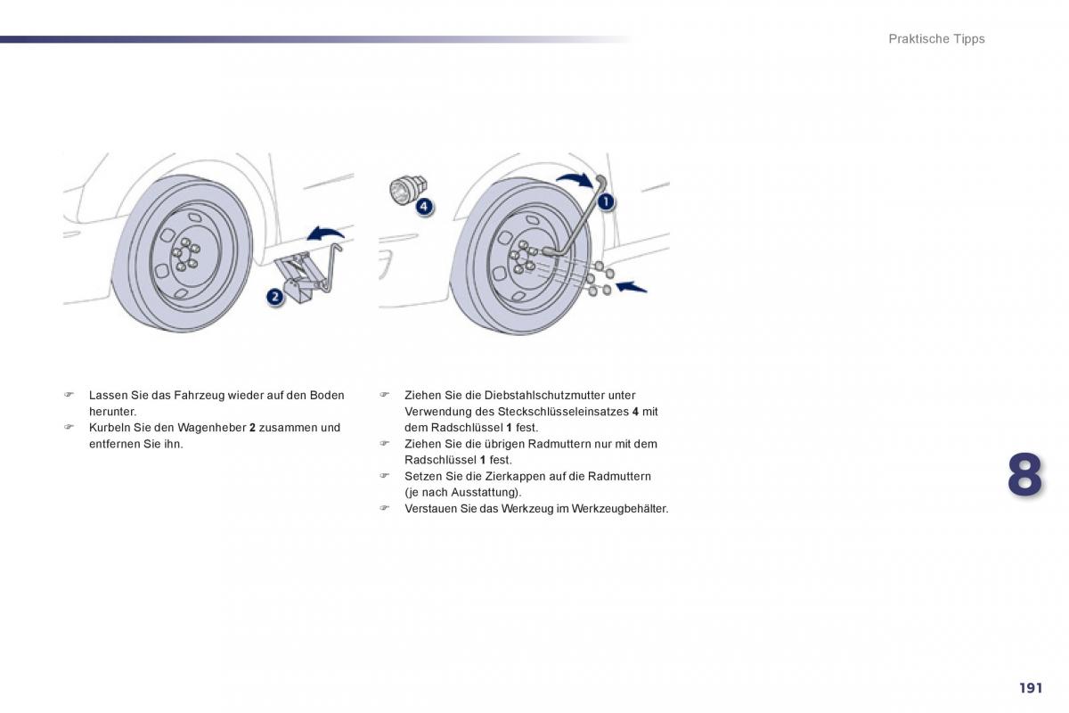 Peugeot 508 Handbuch / page 193