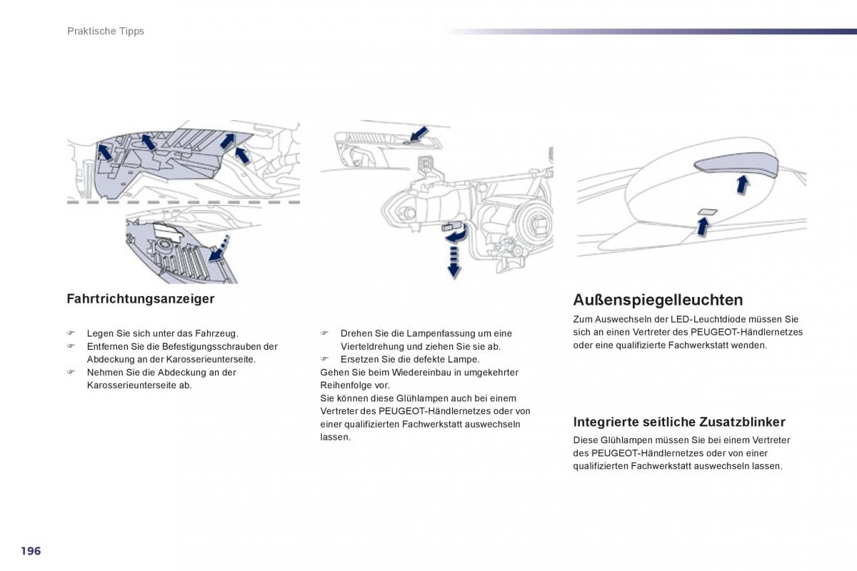 Peugeot 508 Handbuch / page 198