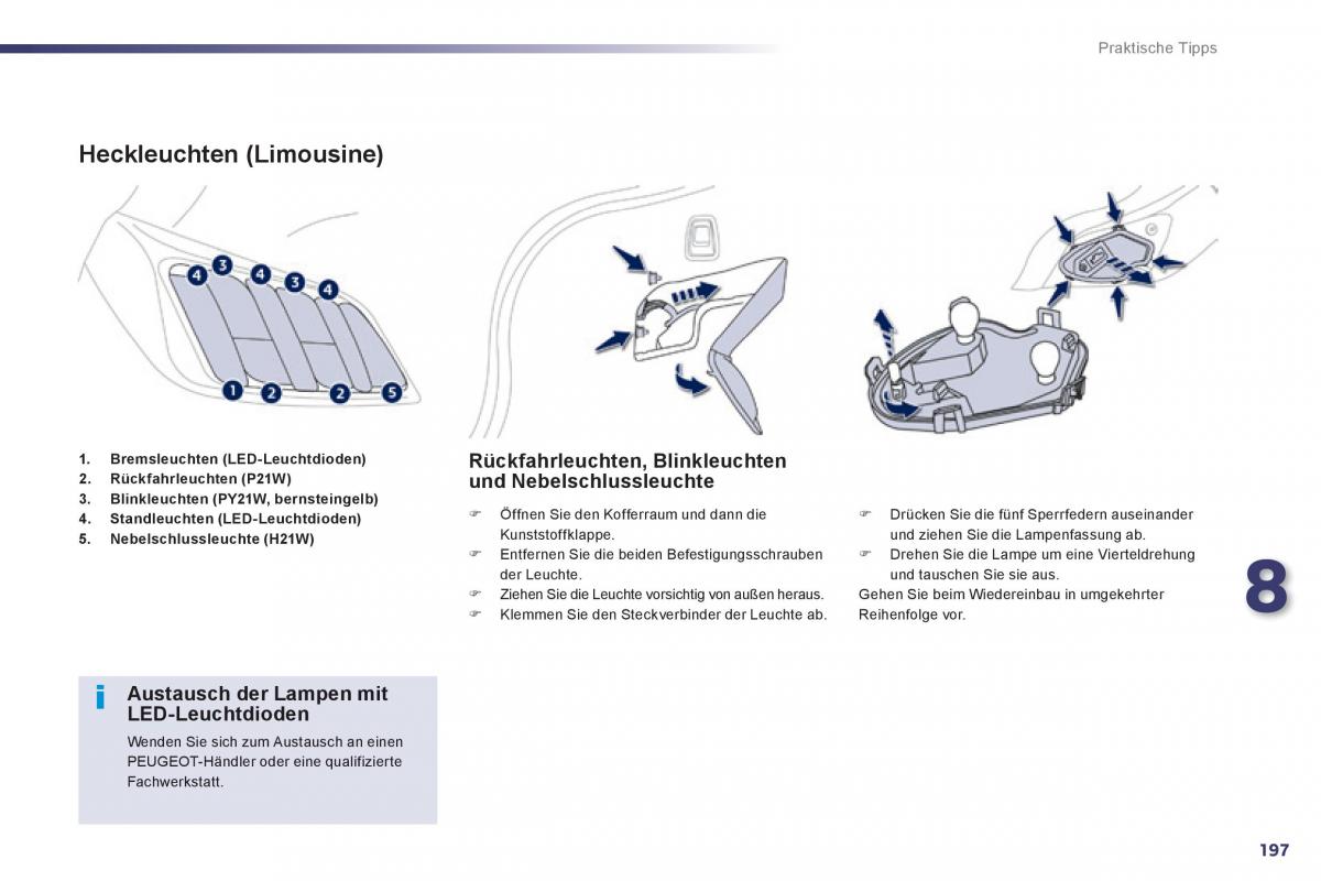 Peugeot 508 Handbuch / page 199