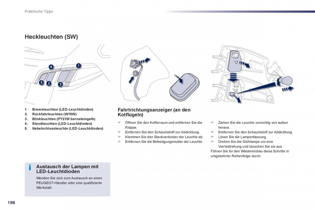 Peugeot 508 Handbuch / page 200