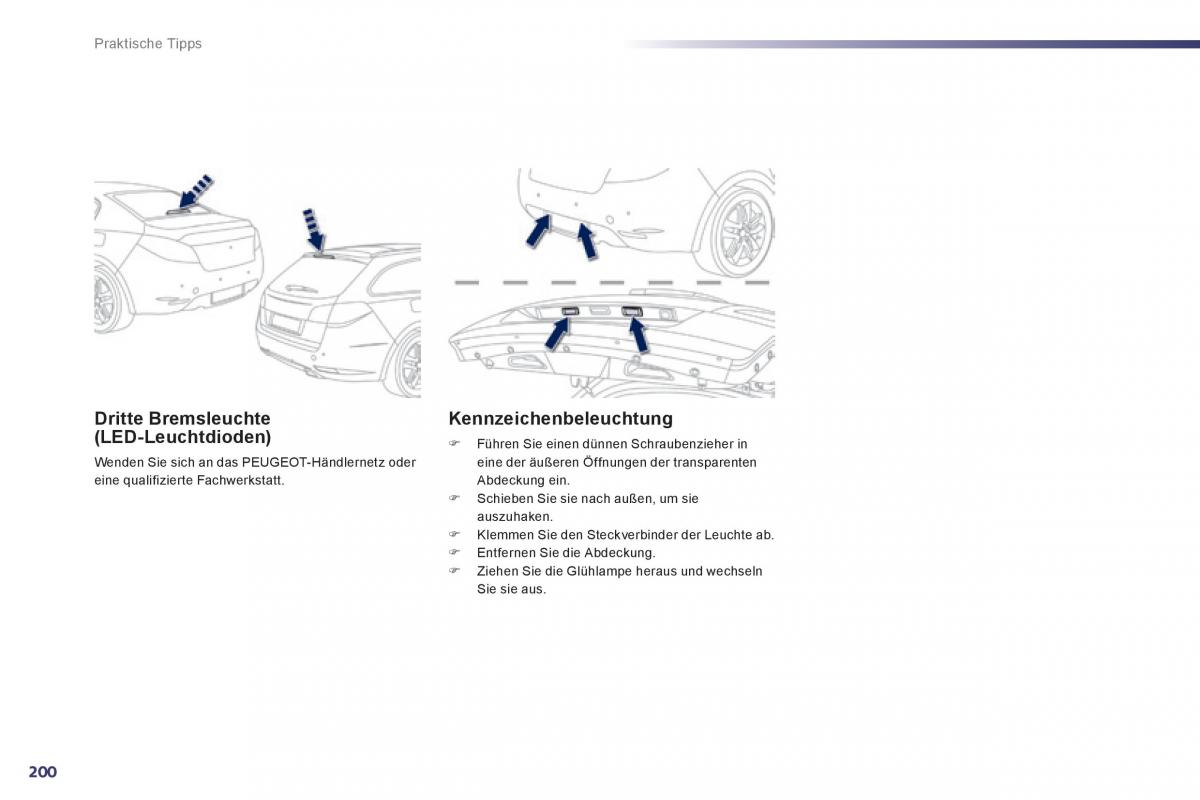 Peugeot 508 Handbuch / page 202