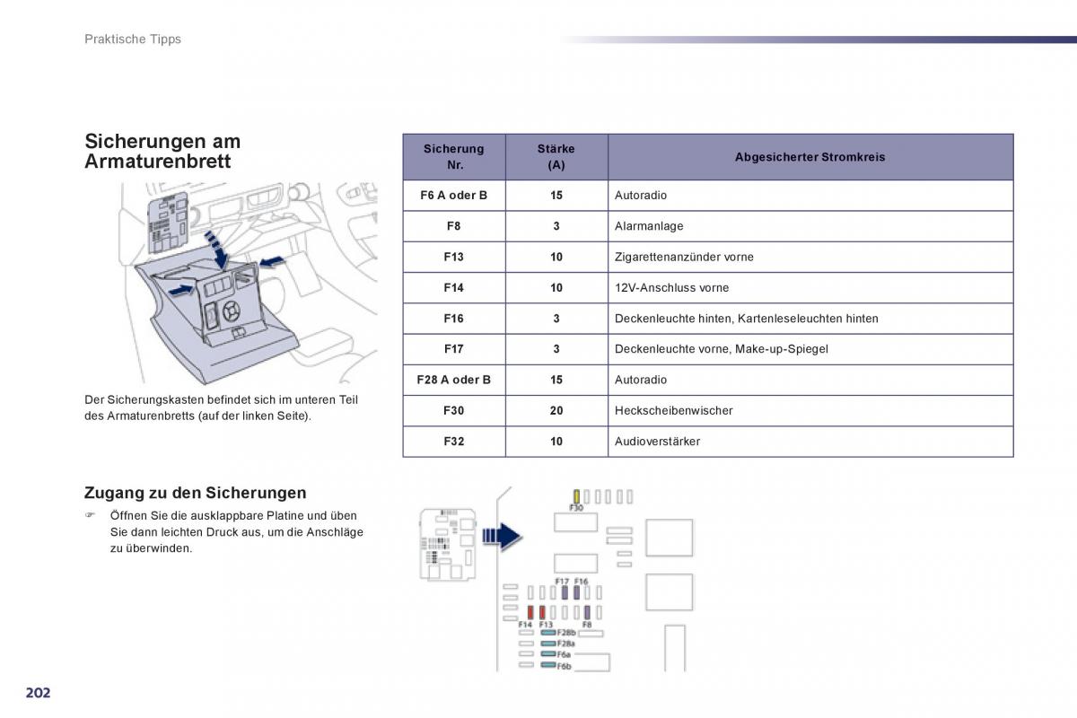 Peugeot 508 Handbuch / page 204