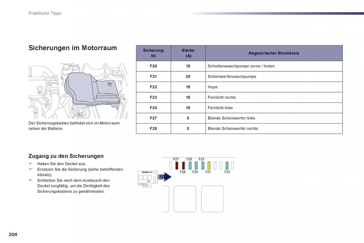 Peugeot 508 Handbuch / page 206