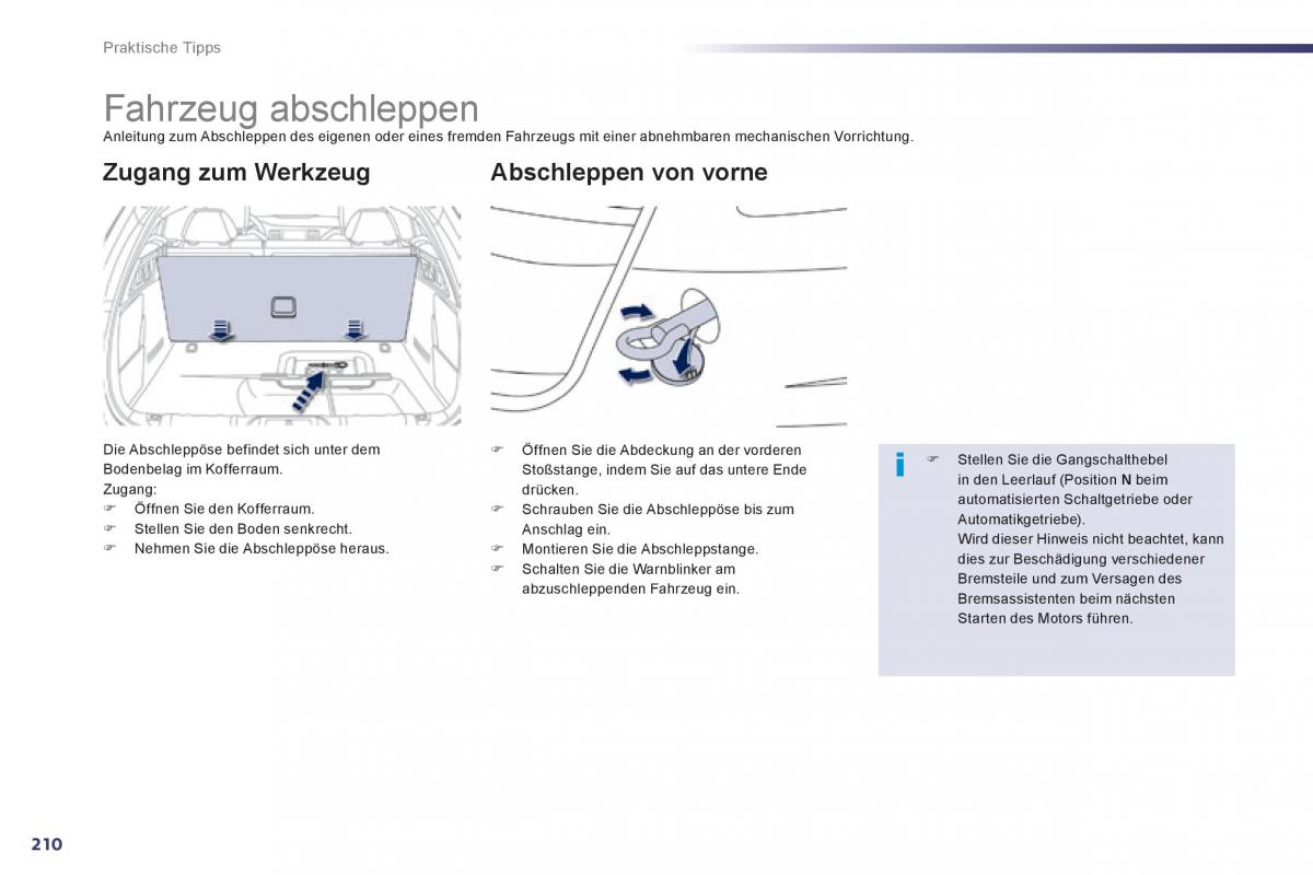 Peugeot 508 Handbuch / page 212