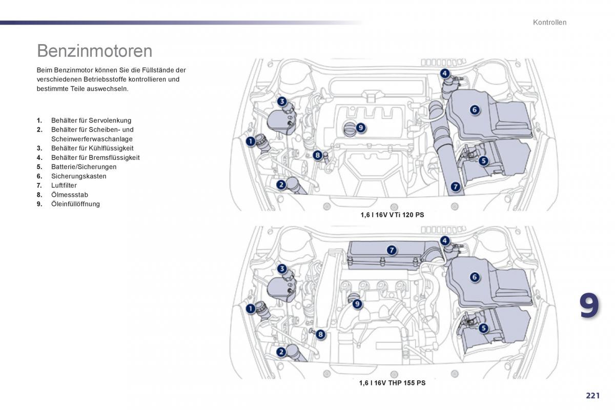 Peugeot 508 Handbuch / page 223