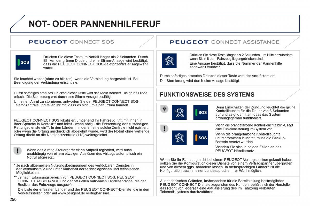 Peugeot 508 Handbuch / page 252