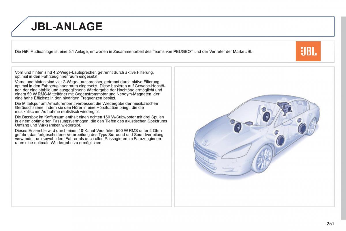 Peugeot 508 Handbuch / page 253