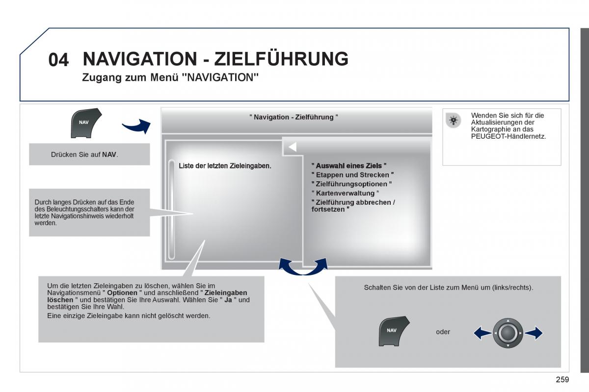 Peugeot 508 Handbuch / page 261