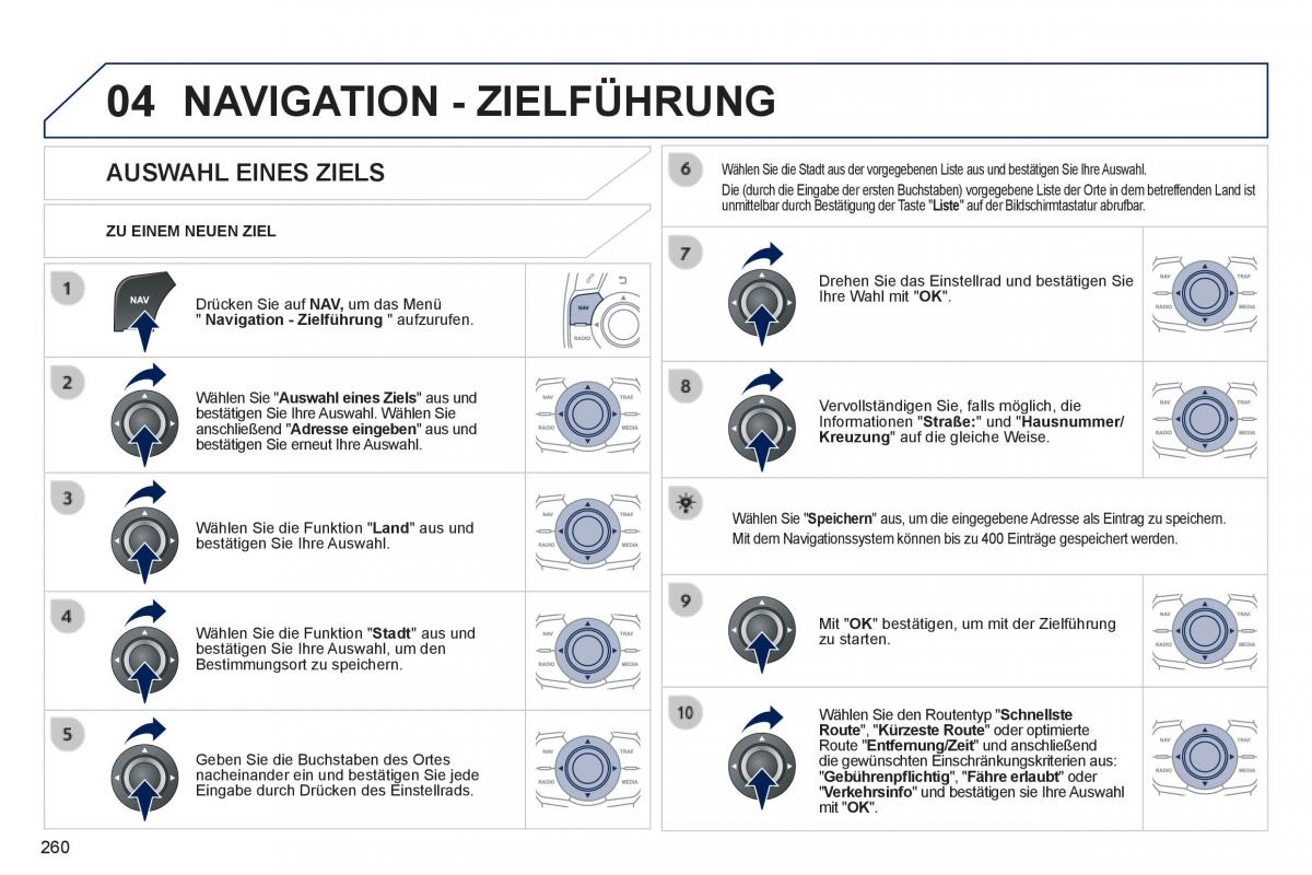 Peugeot 508 Handbuch / page 262