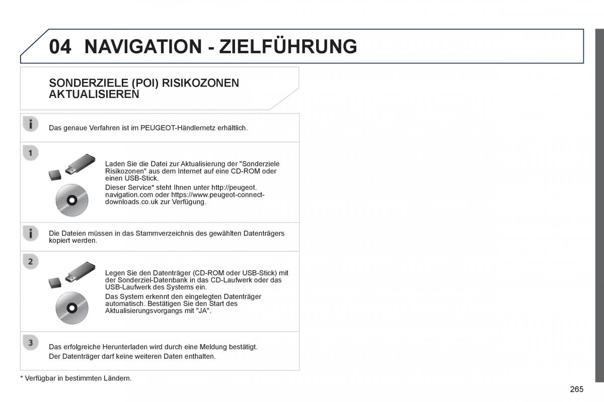 Peugeot 508 Handbuch / page 267