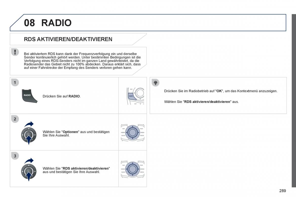 Peugeot 508 Handbuch / page 291