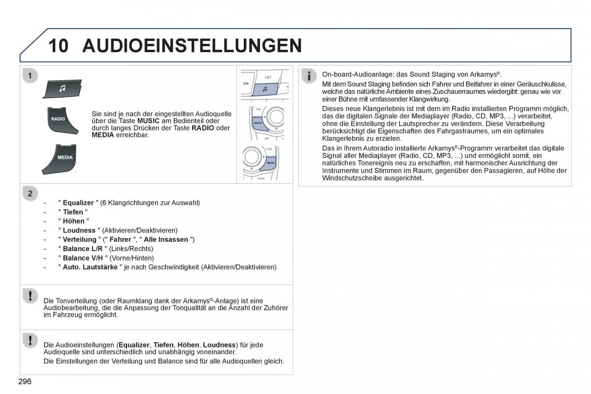 Peugeot 508 Handbuch / page 298