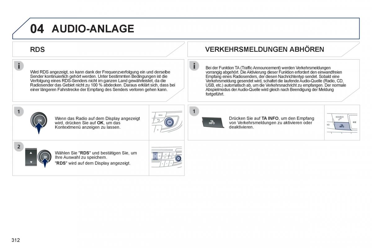 Peugeot 508 Handbuch / page 314