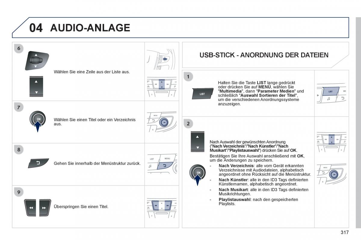 Peugeot 508 Handbuch / page 319