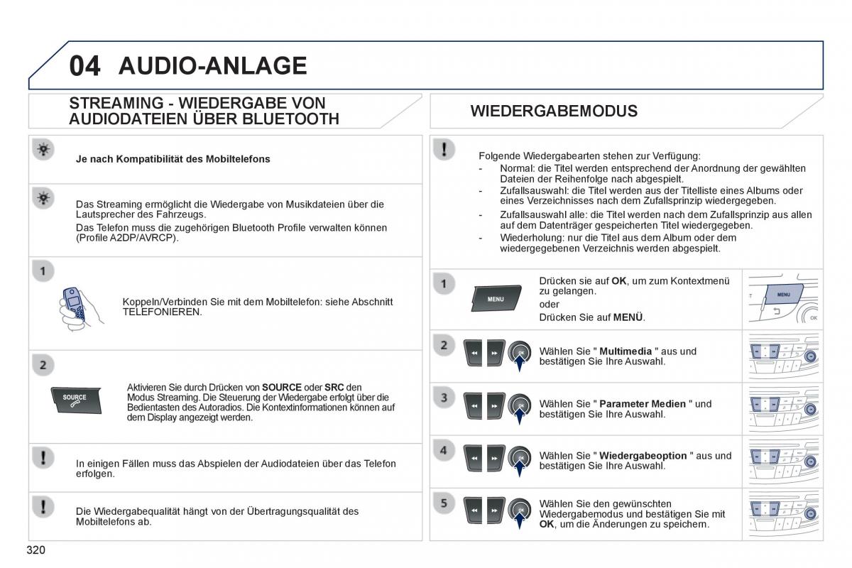 Peugeot 508 Handbuch / page 322