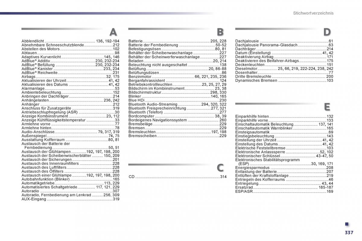 Peugeot 508 Handbuch / page 339