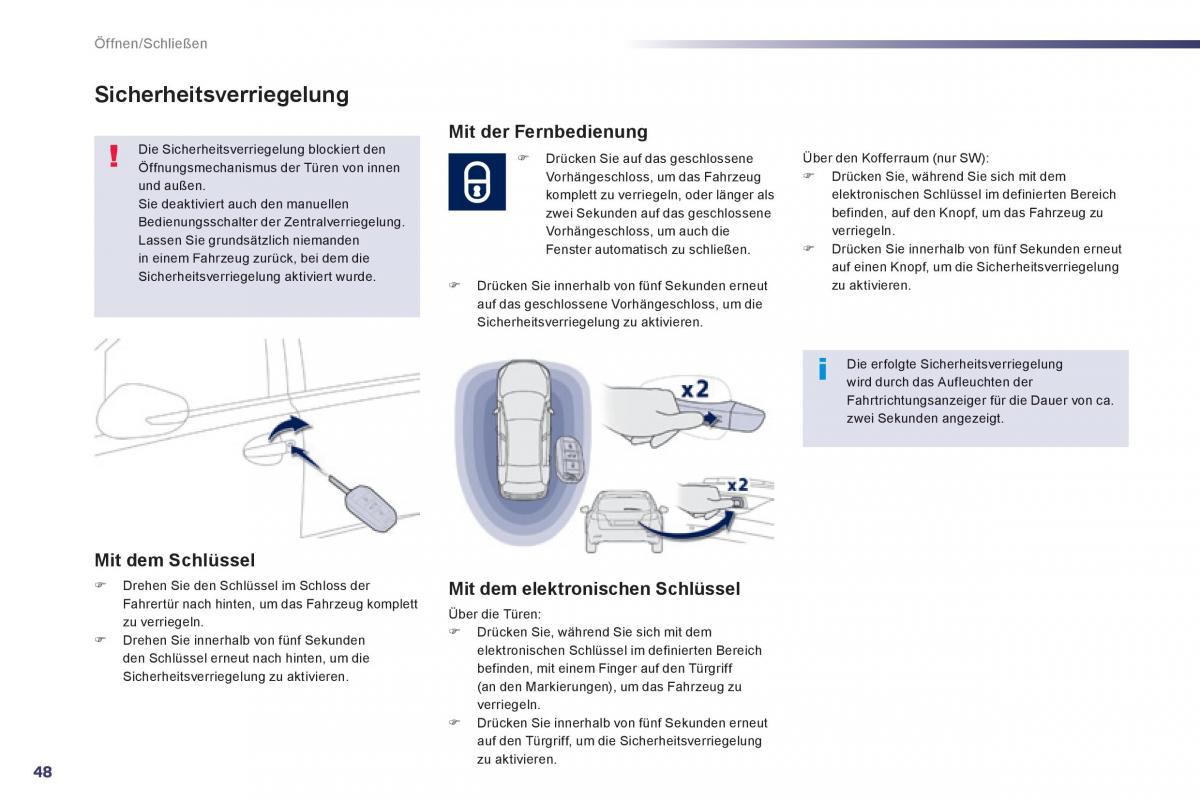 Peugeot 508 Handbuch / page 50