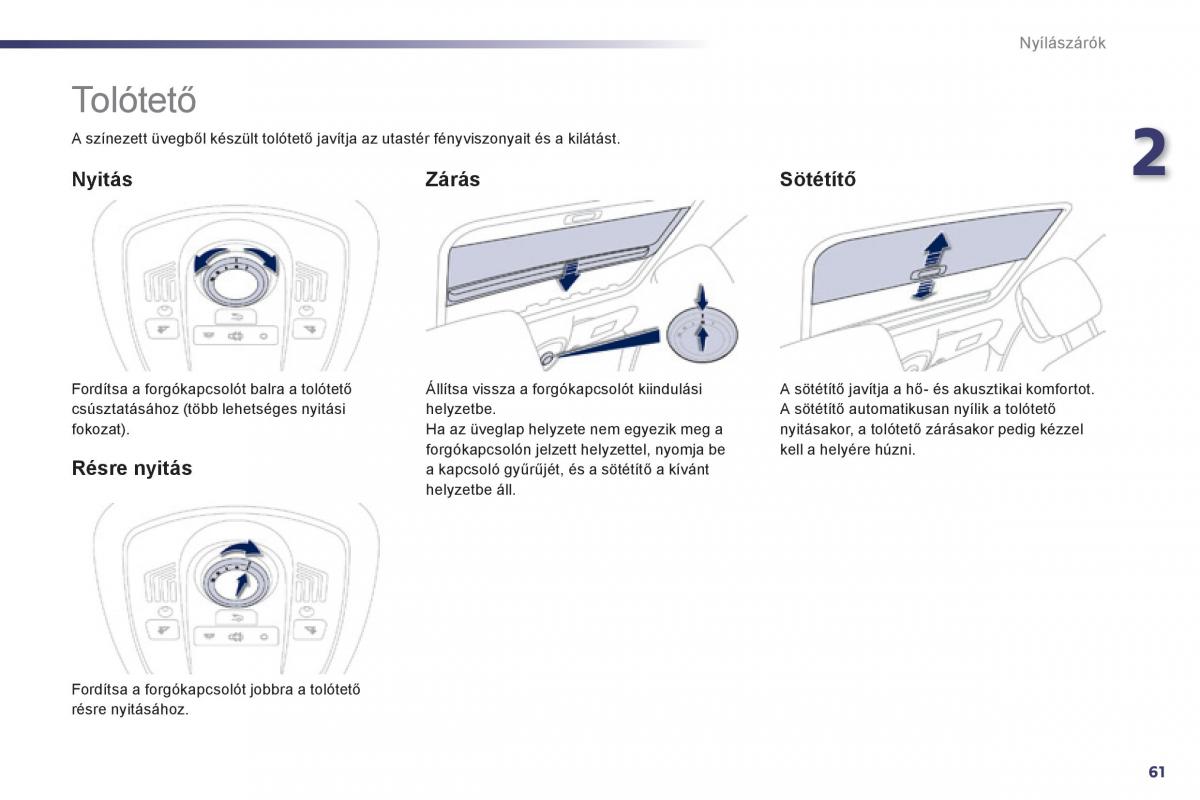 Peugeot 508 Kezelesi utmutato / page 63