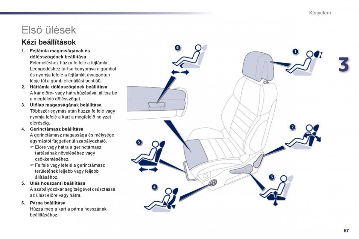 Peugeot 508 Kezelesi utmutato / page 69