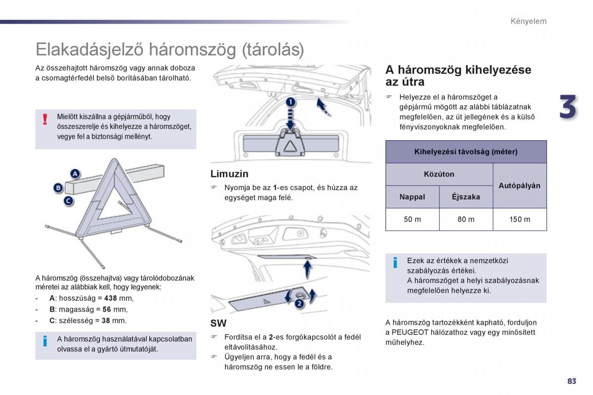 Peugeot 508 Kezelesi utmutato / page 85