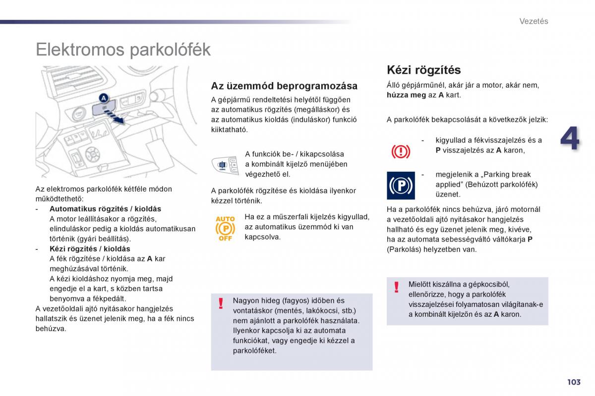 Peugeot 508 Kezelesi utmutato / page 105