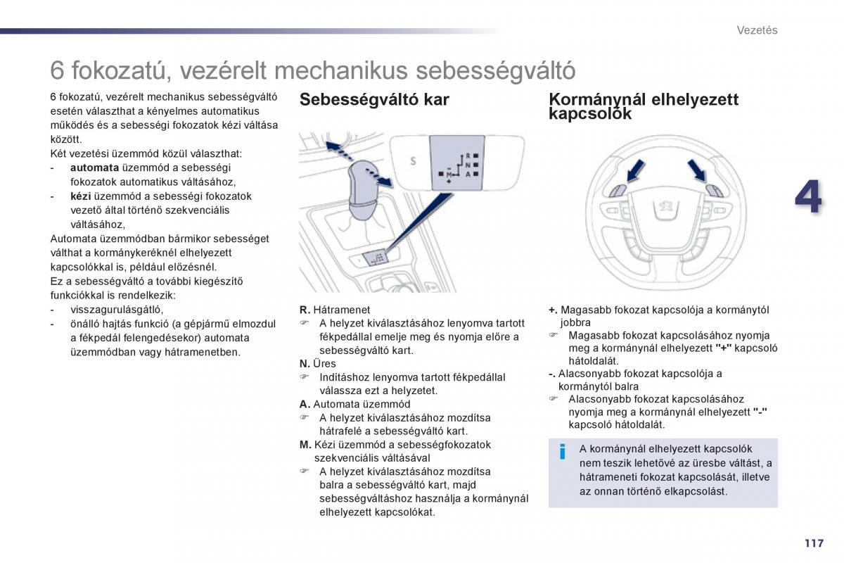 Peugeot 508 Kezelesi utmutato / page 119