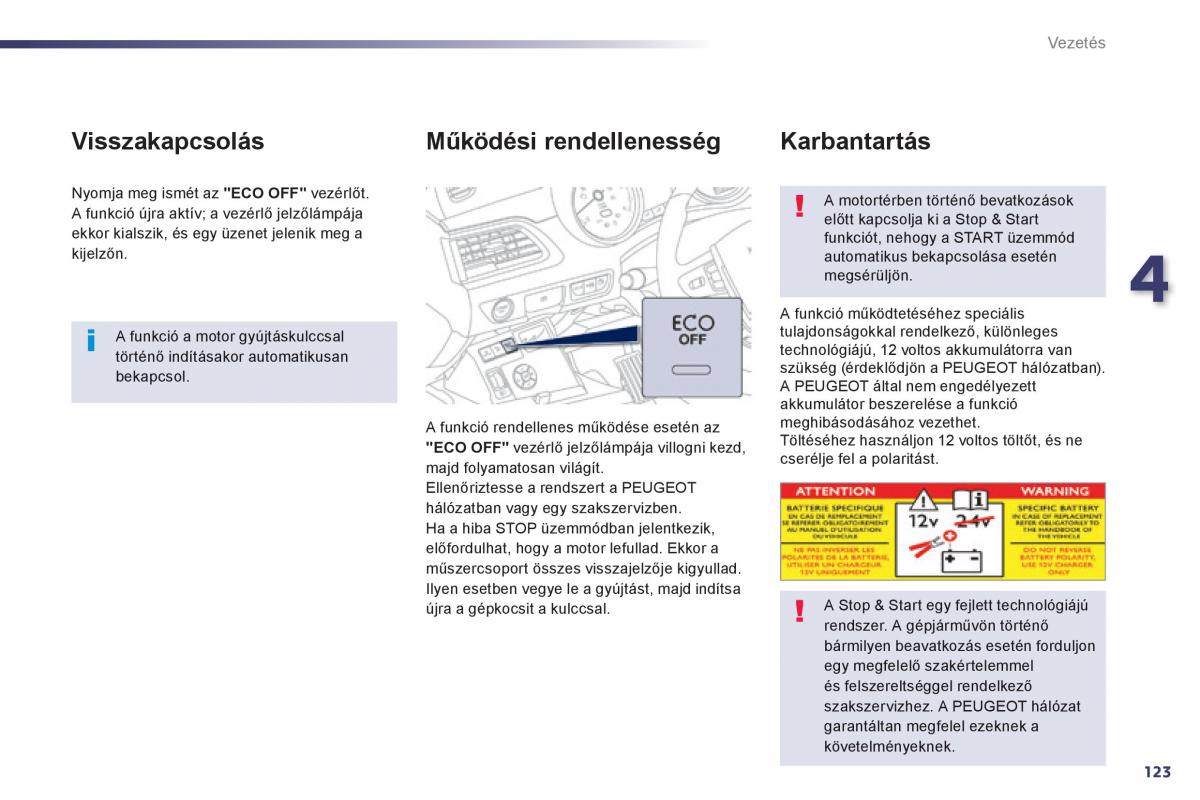 Peugeot 508 Kezelesi utmutato / page 125