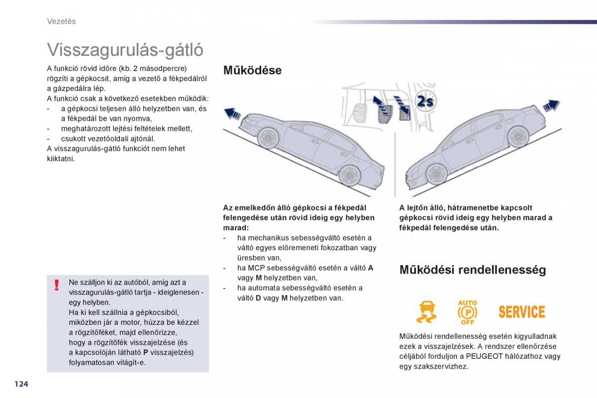 Peugeot 508 Kezelesi utmutato / page 126