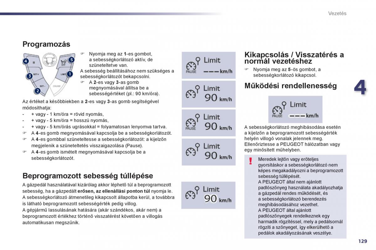 Peugeot 508 Kezelesi utmutato / page 131