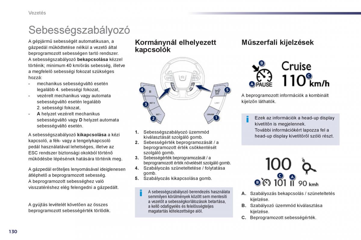 Peugeot 508 Kezelesi utmutato / page 132