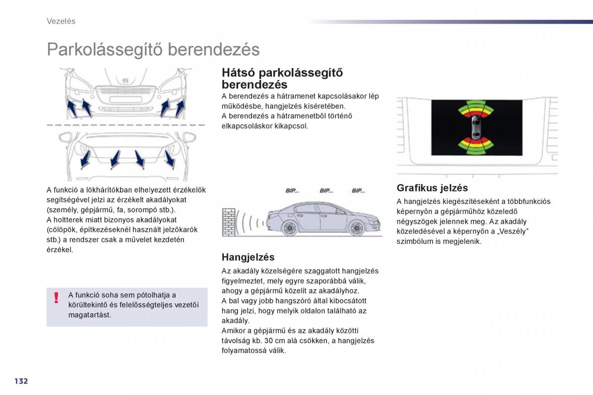 Peugeot 508 Kezelesi utmutato / page 134