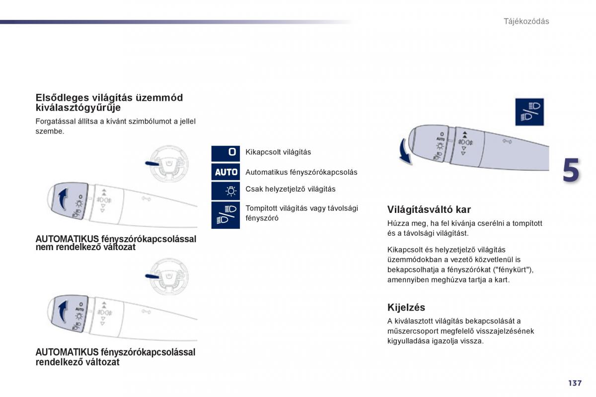 Peugeot 508 Kezelesi utmutato / page 139