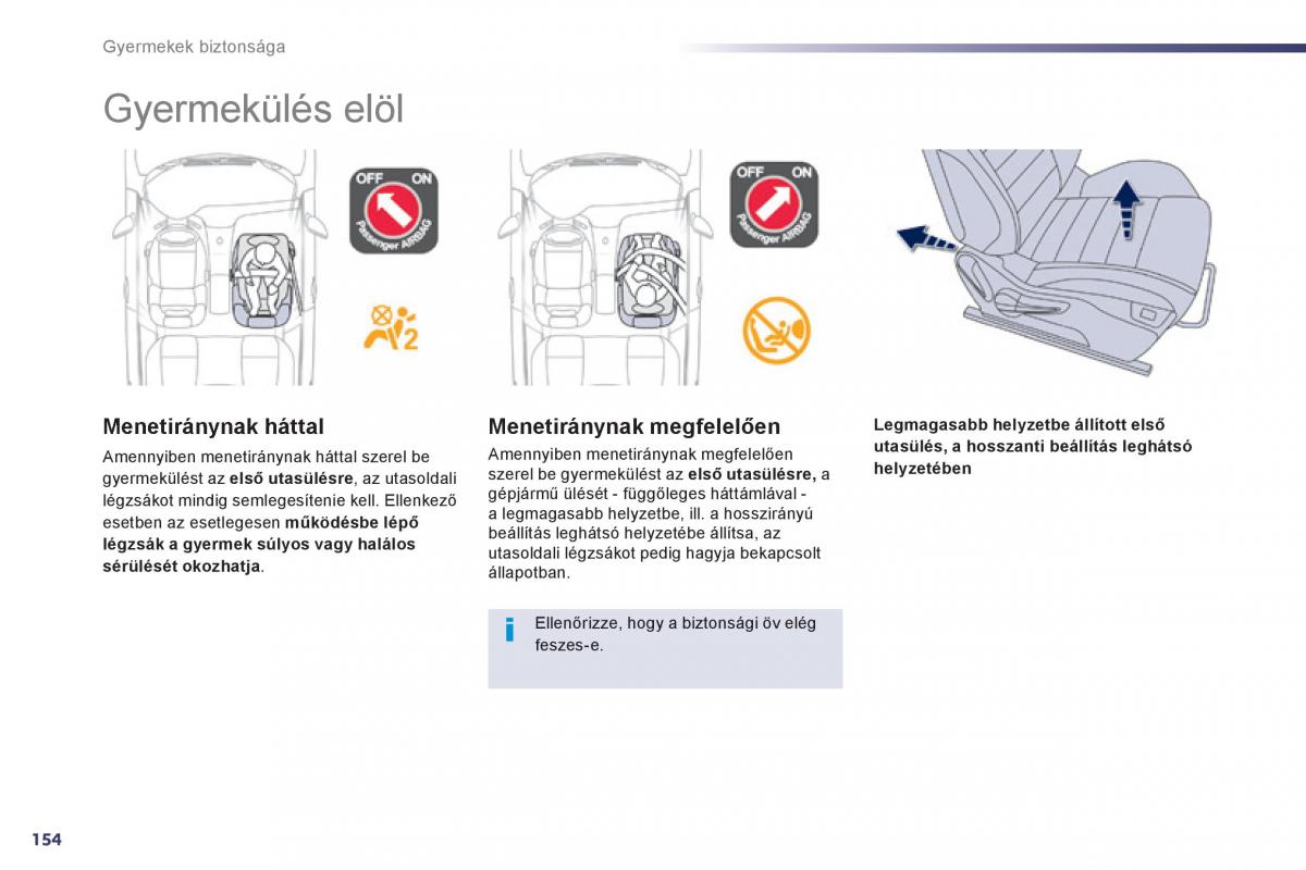 Peugeot 508 Kezelesi utmutato / page 156