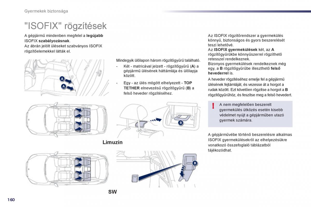 Peugeot 508 Kezelesi utmutato / page 162