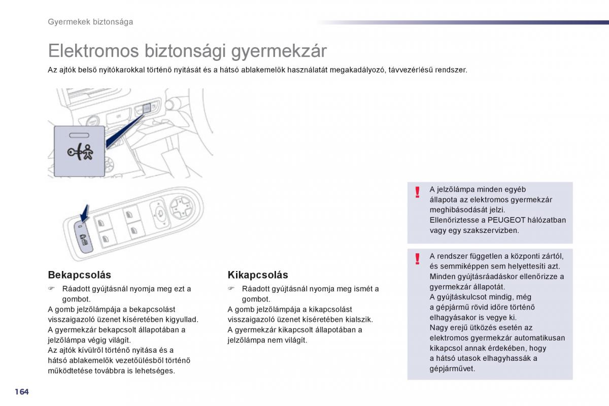 Peugeot 508 Kezelesi utmutato / page 166