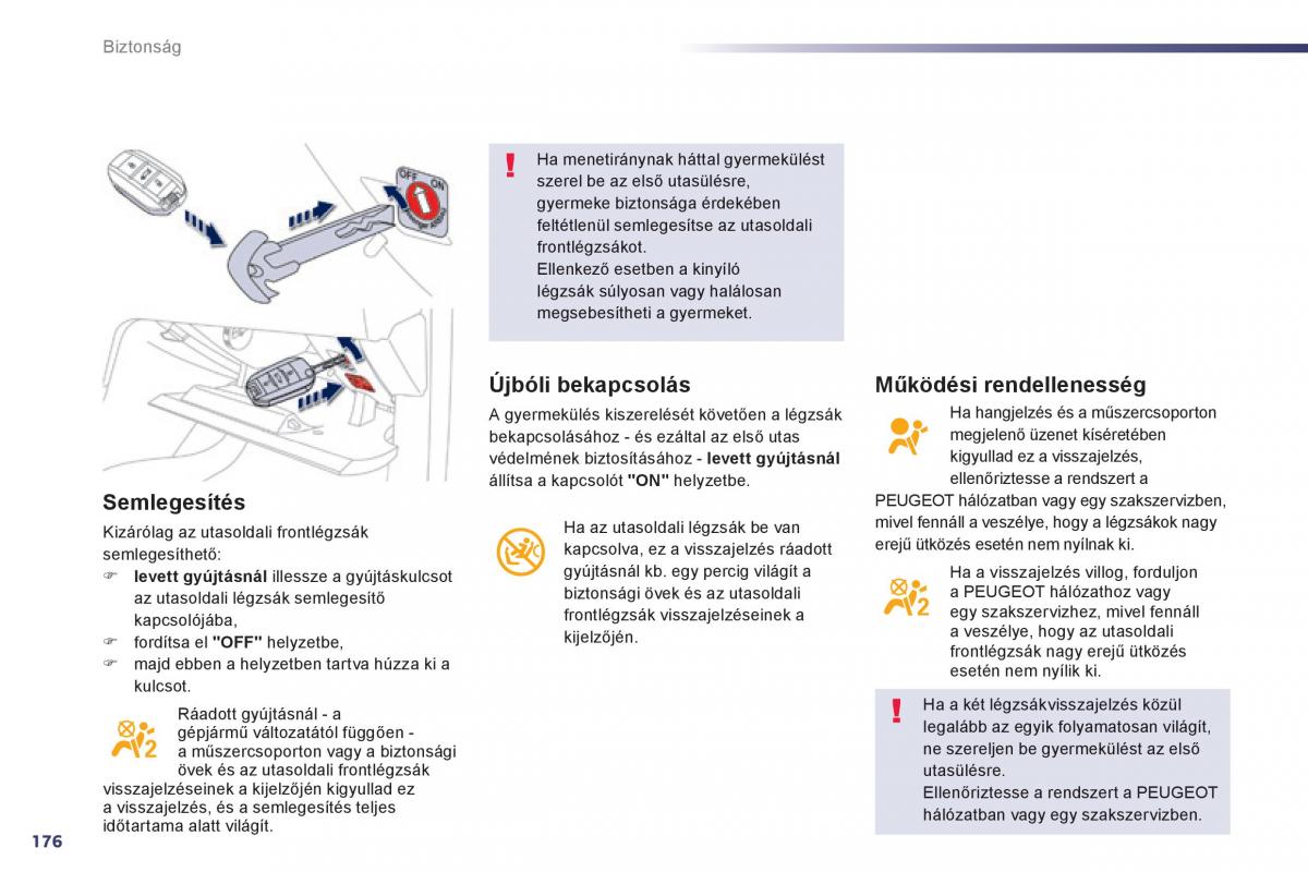 Peugeot 508 Kezelesi utmutato / page 178