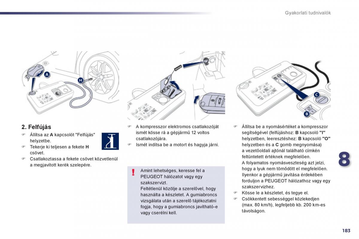 Peugeot 508 Kezelesi utmutato / page 185