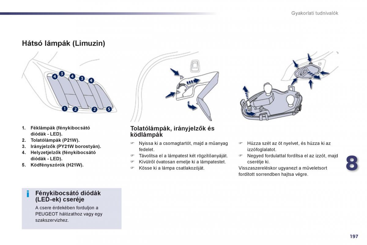 Peugeot 508 Kezelesi utmutato / page 199