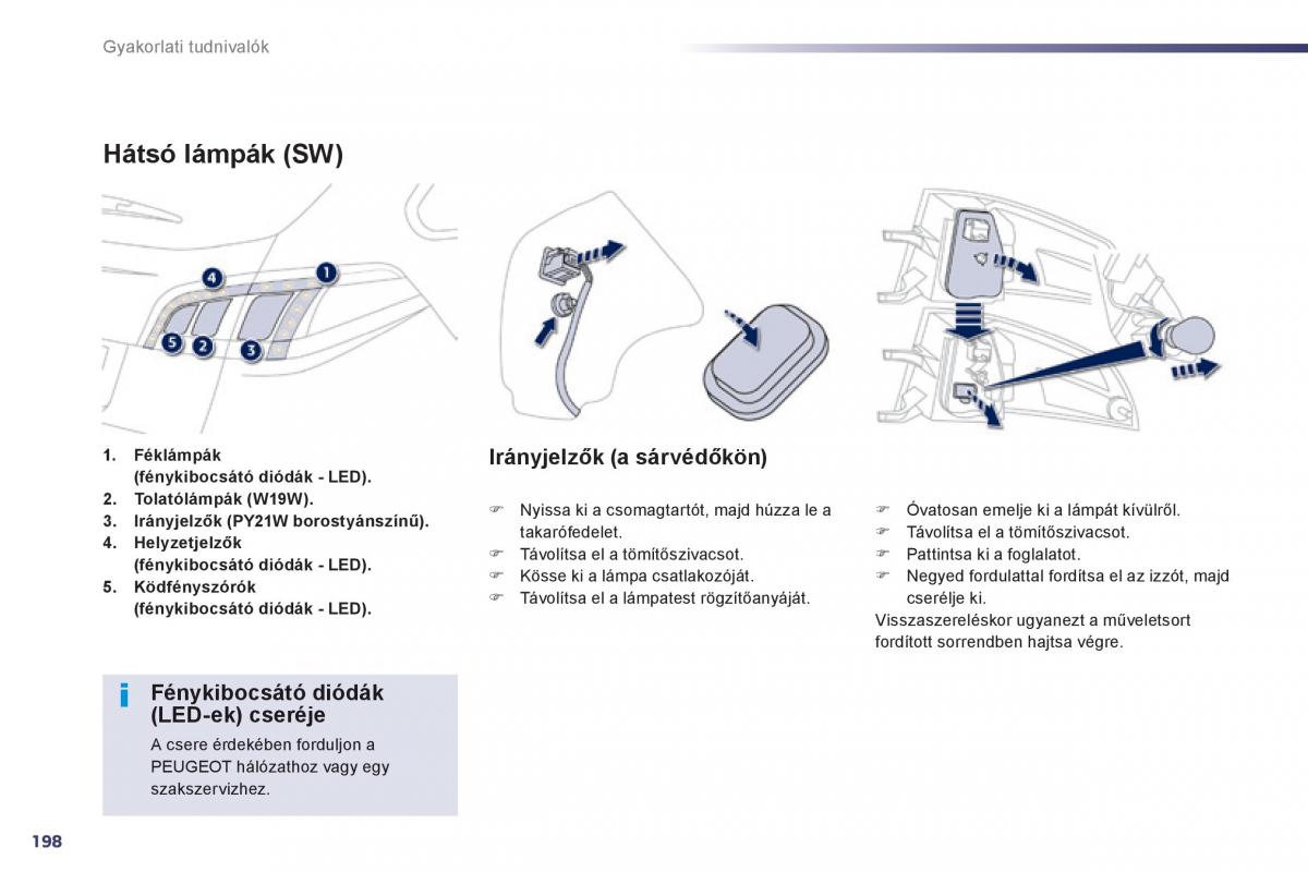 Peugeot 508 Kezelesi utmutato / page 200