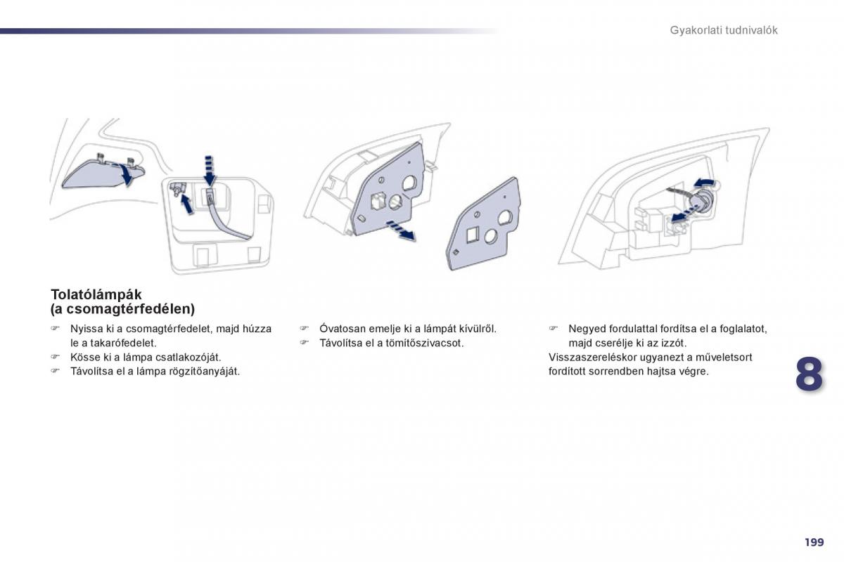 Peugeot 508 Kezelesi utmutato / page 201